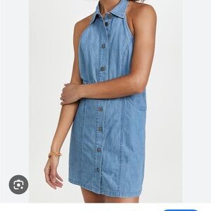 Free Peoplee Denim Sami Halter Dress NWT